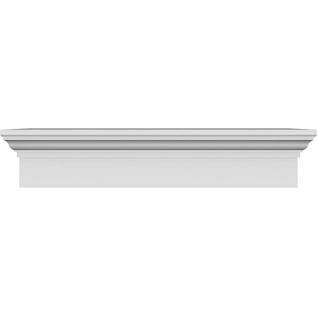 Ekena Millwork 128" Bottom Width x 131 1/2" Top Width x 6"H x 1"P Traditional Crosshead CRH06X128